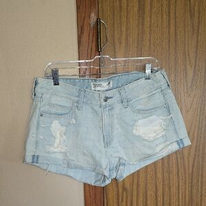 Abercrombie & Fitch Blue Jean Shorts Distressed Cut-Off Style